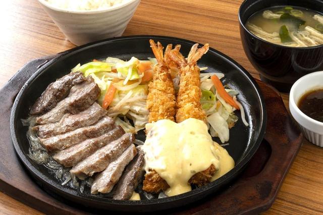 牛ロースとBIGエビフライダブル